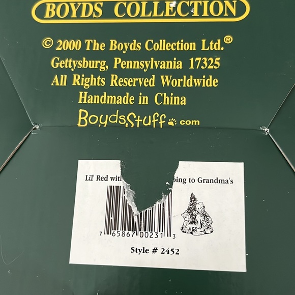 Lil’ Red with BB Wolf going to Grandma’s Boyd’s Bear EUC in original box 📦 - Picture 2 of 3